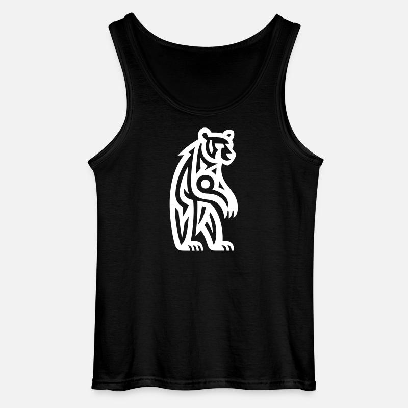 Just a White Bear #3 / JustN-imal - Gildan Männer Tank Top - Schwarz