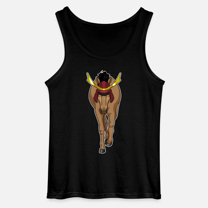 Pferd Samurai Kampfkunst - Gildan Männer Tank Top - Schwarz