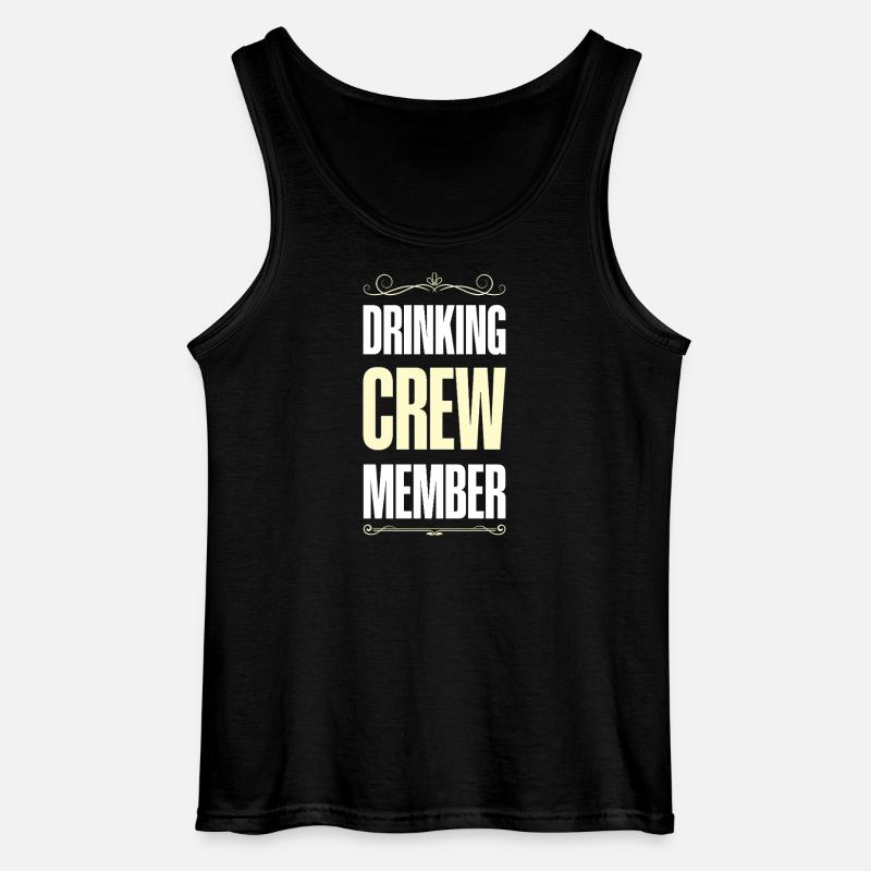 Drinking Crew - Gildan Männer Tank Top - Schwarz