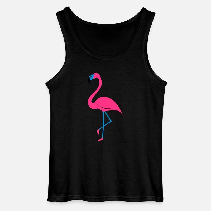 Flamingo Single Deluxe Balance - Gildan Männer Tank Top - Schwarz