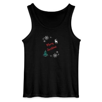 Merry Christmas - Gildan Männer Tank Top - Schwarz - Vorne - AI Model Male 185 dark (185cm)