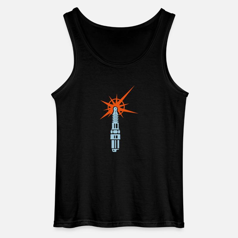 Zündkerze / spark plug (b, 2c) - Gildan Men’s Tank Top - black