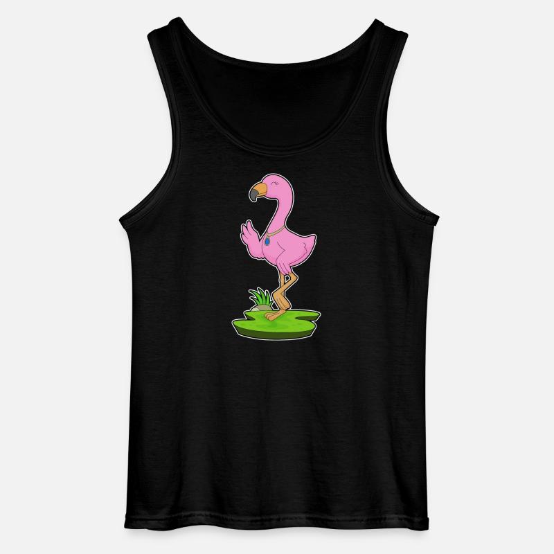 Flamingo Halskette - Gildan Männer Tank Top - Schwarz