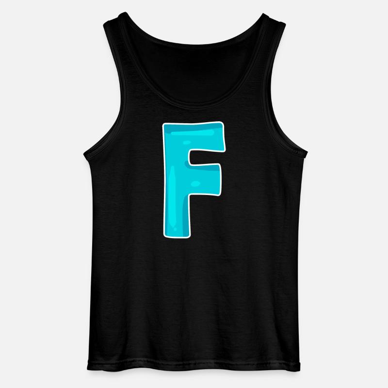Name Buchstabe F - Gildan Männer Tank Top - Schwarz