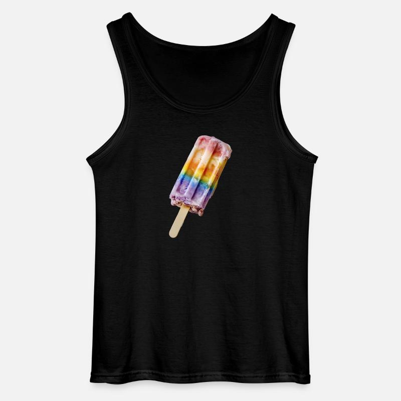 Eis am Stil Regenbogen - Gildan Männer Tank Top - Schwarz
