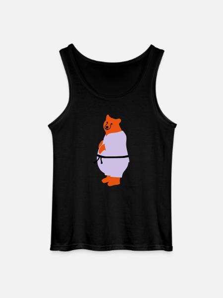 taekwondo bear - Gildan Men’s Tank Top - black