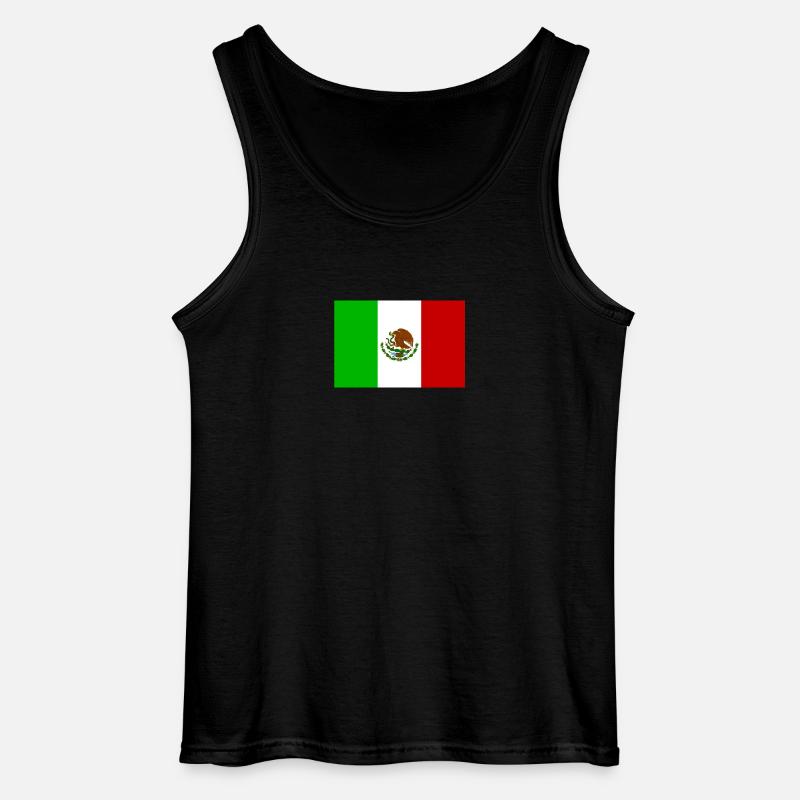 Flagge México - Gildan Männer Tank Top - Schwarz