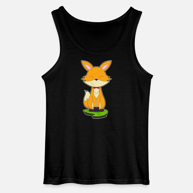 Fuchs Gentleman Fliege - Gildan Männer Tank Top - Schwarz