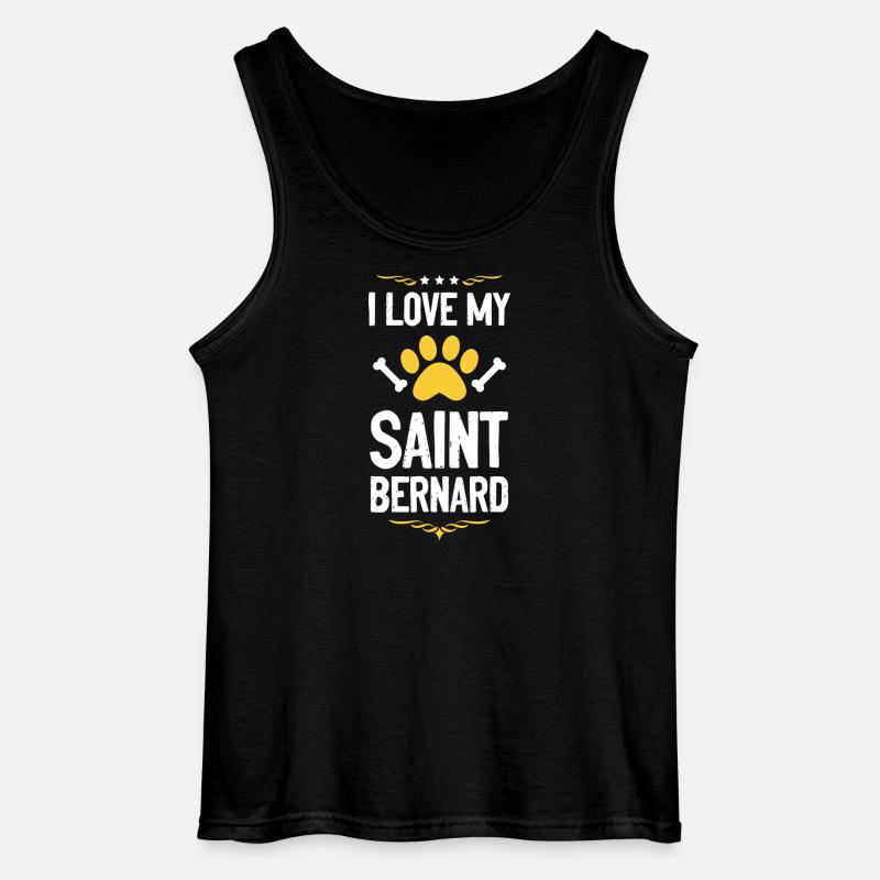 Ich liebe meinen Saint Bernard - Gildan Männer Tank Top - Schwarz
