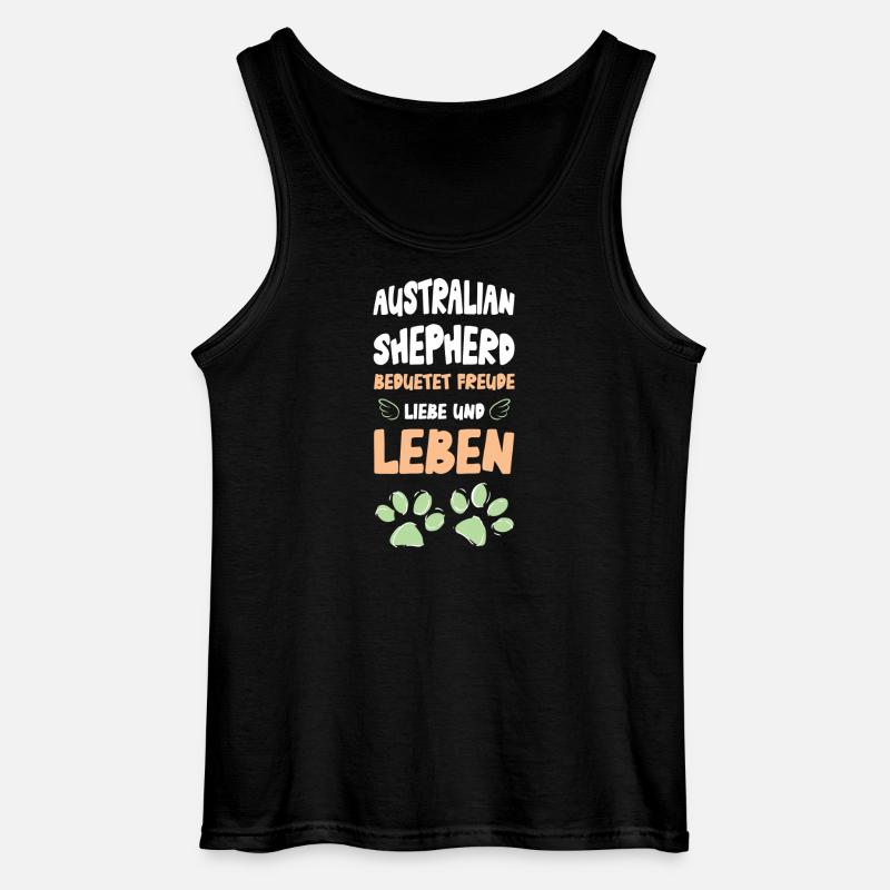 Australischer Shepherd Freude Leben - Gildan Männer Tank Top - Schwarz