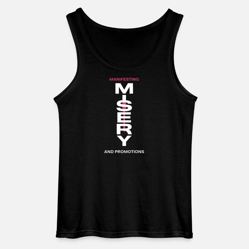Manifesting Misery Typografie - Gildan Männer Tank Top - Schwarz