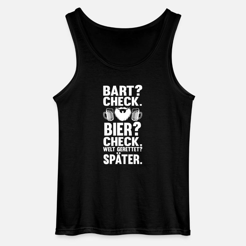 Bärtig Bartträger Bart - Gildan Männer Tank Top - Schwarz