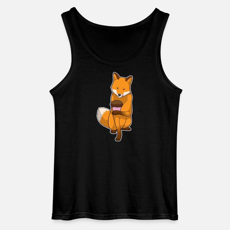Fuchs Muffin - Gildan Männer Tank Top - Schwarz
