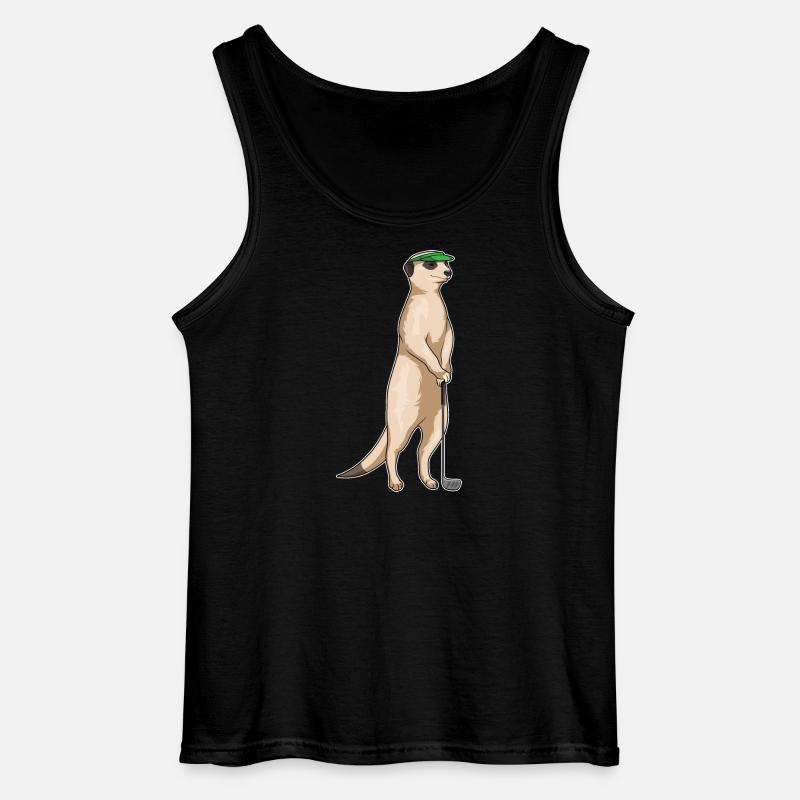 Erdmännchen Golf Golfschläger - Gildan Männer Tank Top - Schwarz