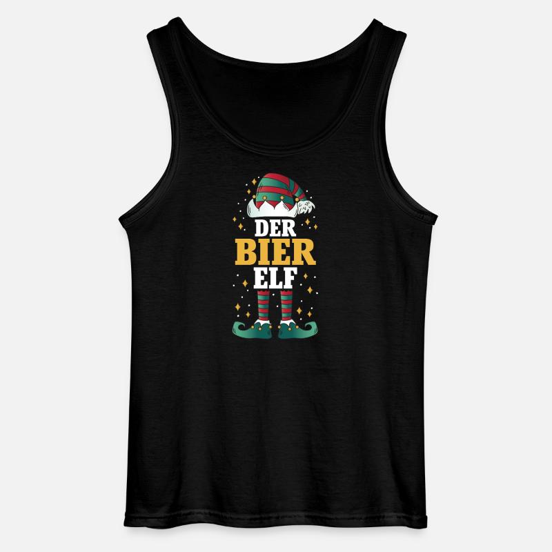 Weihnachten Der Bier Elf - Gildan Männer Tank Top - Schwarz