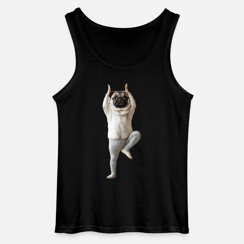 Mops - Gildan Männer Tank Top - Schwarz