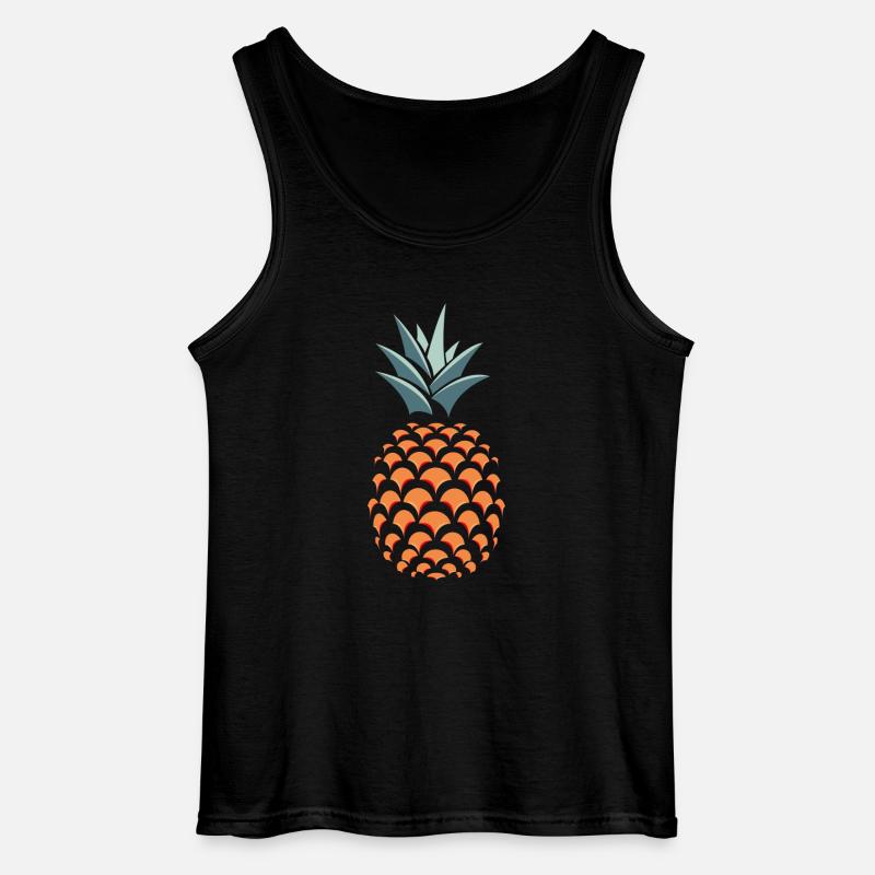 3D Ananas - Gildan Männer Tank Top - Schwarz