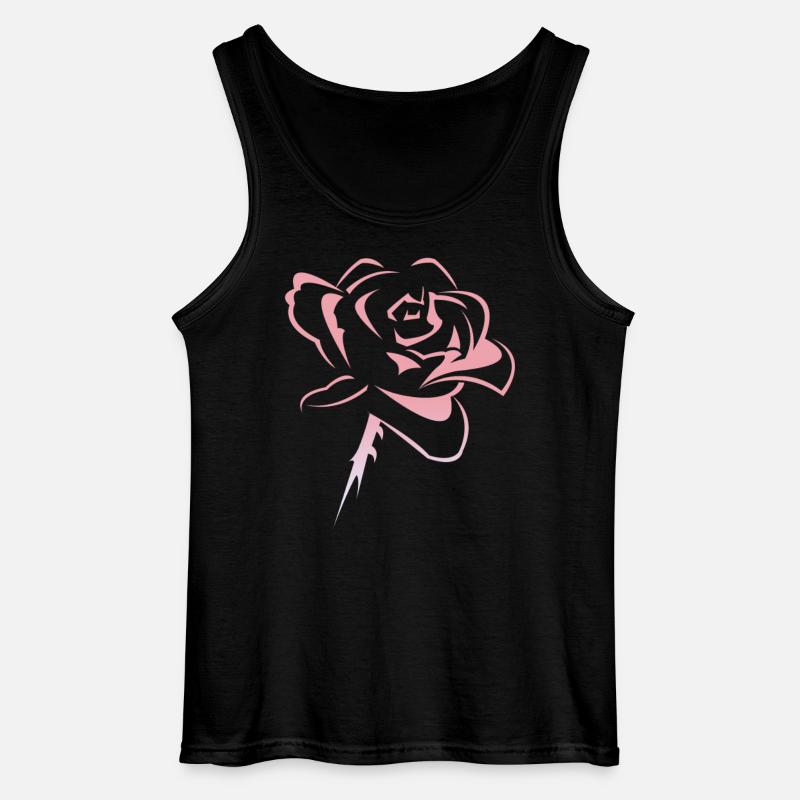 Blume,Rose - Gildan Männer Tank Top - Schwarz