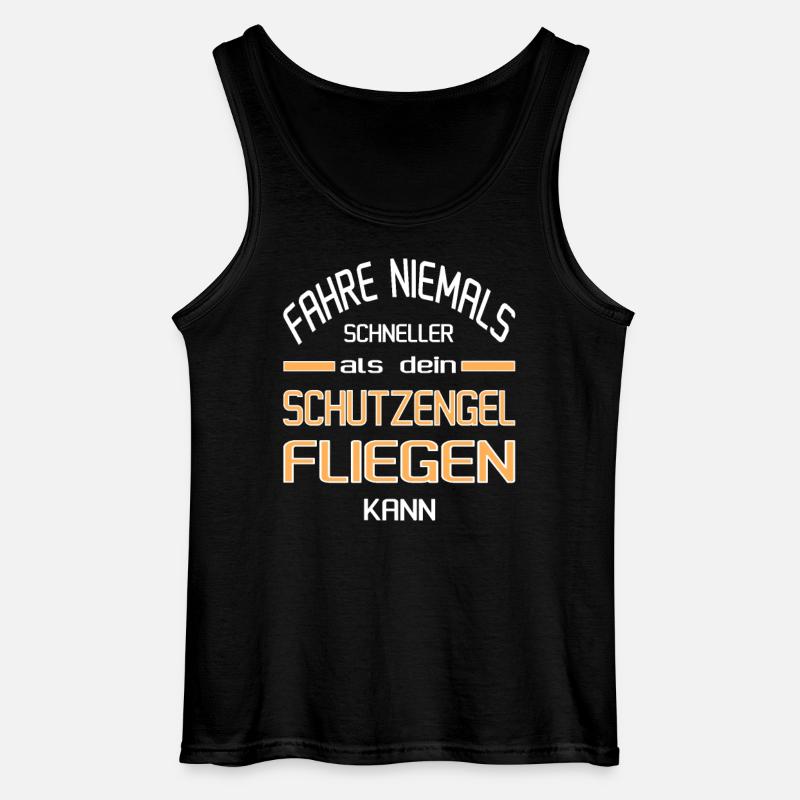 Schneller als dein Schutzengel - Gildan Männer Tank Top - Schwarz