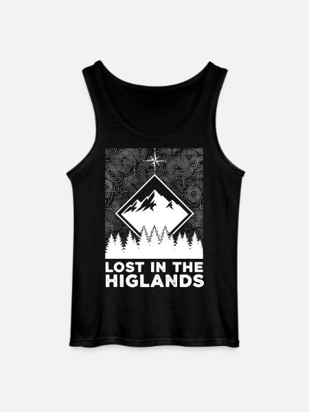 Perdu dans les Highlands - Débardeur Gildan Homme - noir