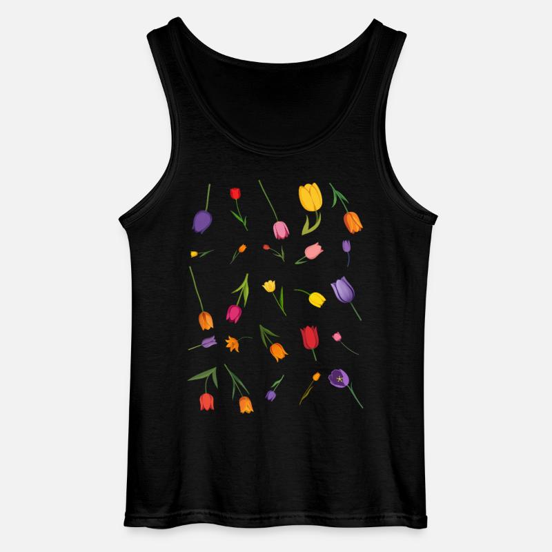 Blumen - Gildan Männer Tank Top - Schwarz