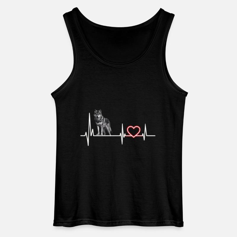 Wolf - Gildan Men’s Tank Top - black
