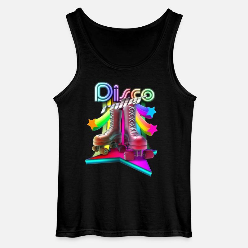 Disco Roller 3D - Gildan Men’s Tank Top - black