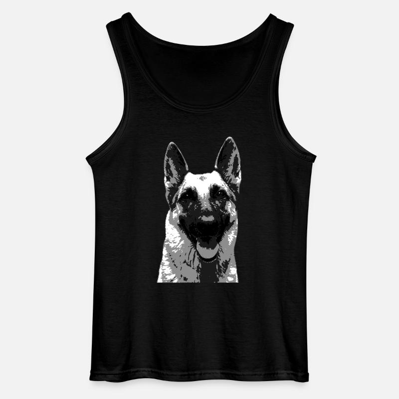 Schäferhund - deutscher Schäferhund Kopf Geschenk - Gildan Männer Tank Top - Schwarz