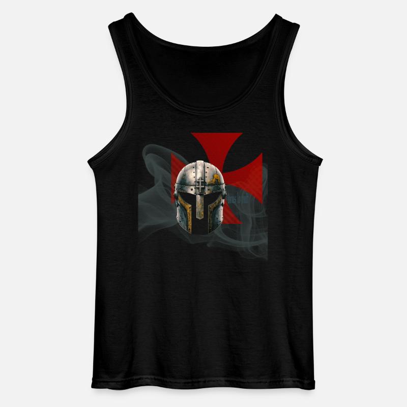Mittelalterlicher Templerhelm - Gildan Männer Tank Top - Schwarz