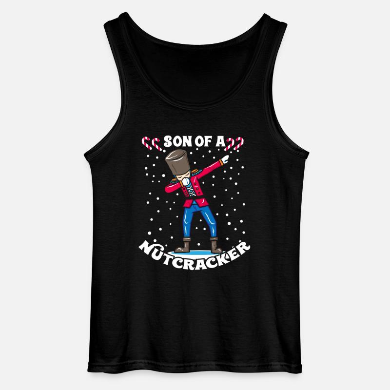 Dabbing Nutcracker Christmas gift DAB - Gildan Men’s Tank Top - black