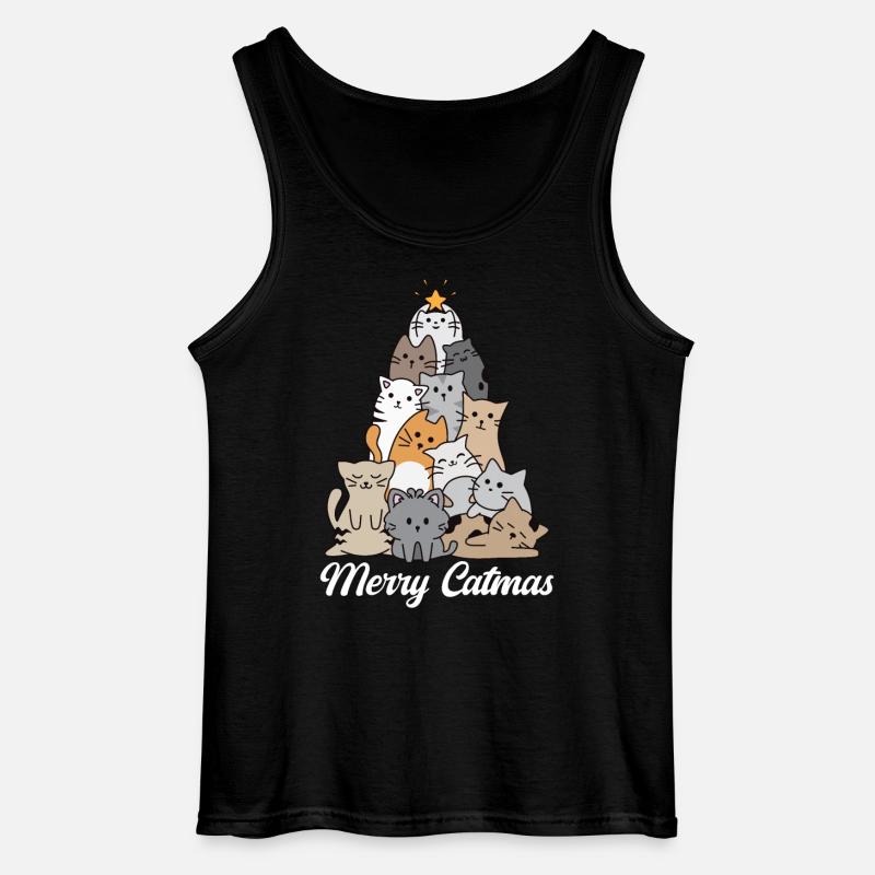 Fröhliche Katzen - Gildan Männer Tank Top - Schwarz