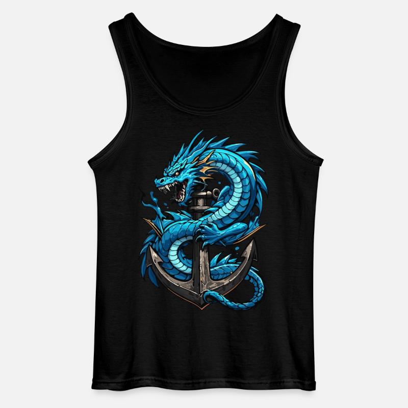 Seedrache - Gildan Männer Tank Top - Schwarz