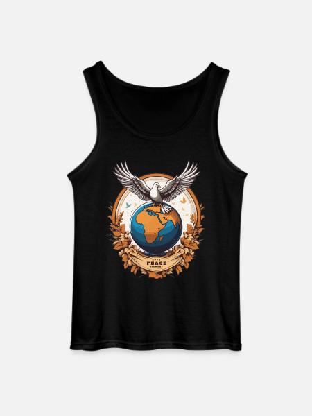 World Peace on Earth - Gildan Men’s Tank Top - black