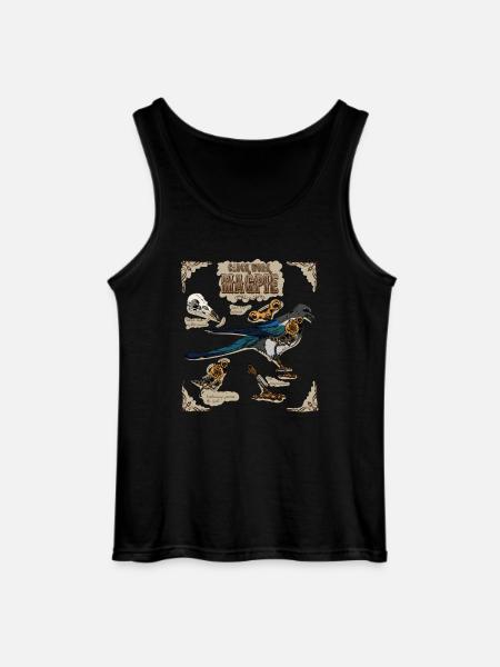 Steampunk Clockwork Magpie - Gildan Men’s Tank Top - black