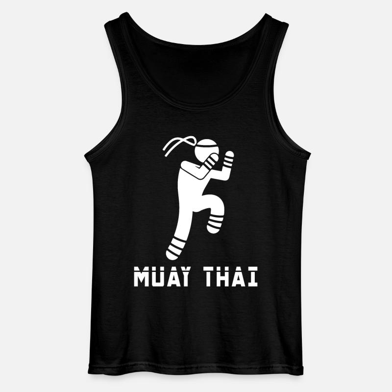 Muay Thai - Gildan Männer Tank Top - Schwarz