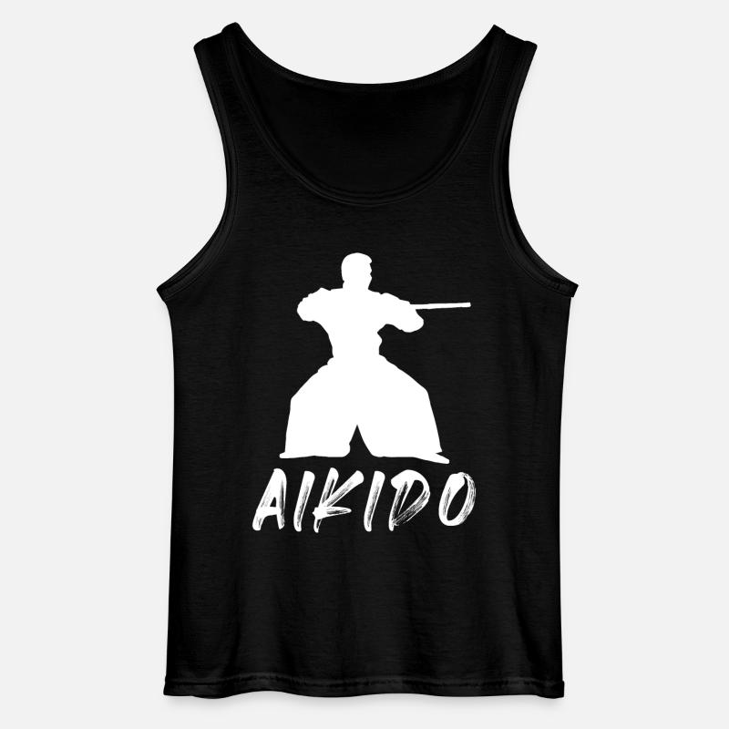 Aikido - Gildan Männer Tank Top - Schwarz