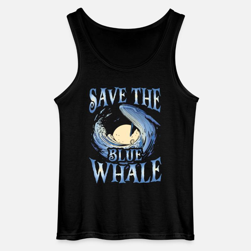 Rettet den Blauwal - Gildan Männer Tank Top - Schwarz