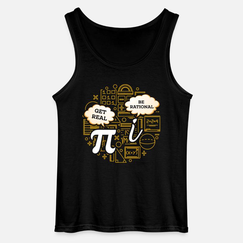 Math Humor – Pi vs. imaginära tal - Gildan tanktopp herr - svart