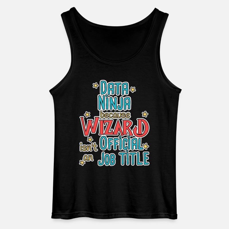 Data Ninja Wizard - Gildan Men’s Tank Top - black