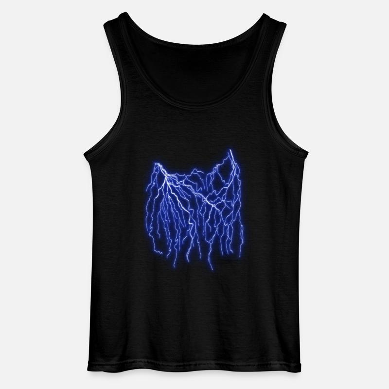 Blitze - Gildan Männer Tank Top - Schwarz
