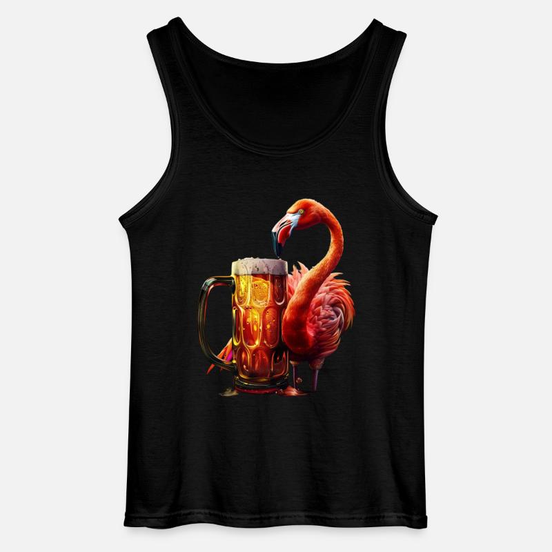 Flamingo - Gildan Männer Tank Top - Schwarz