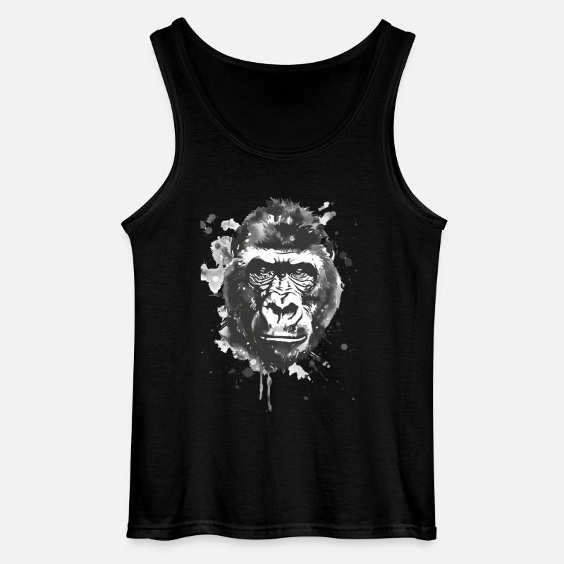 Gorilla - Gildan Männer Tank Top - Schwarz