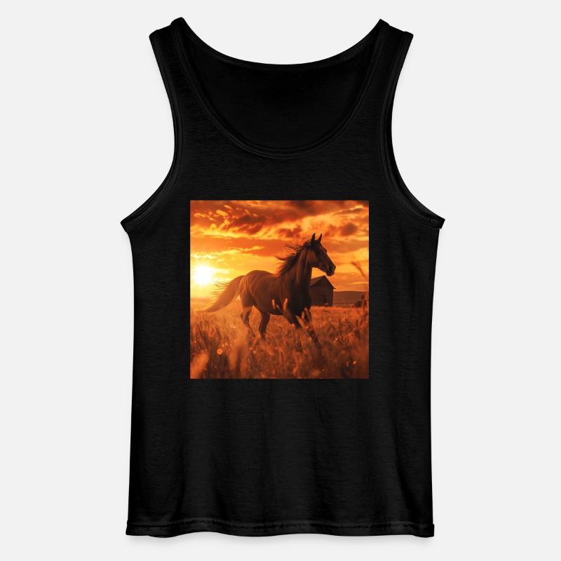 Pferd - Gildan Männer Tank Top - Schwarz