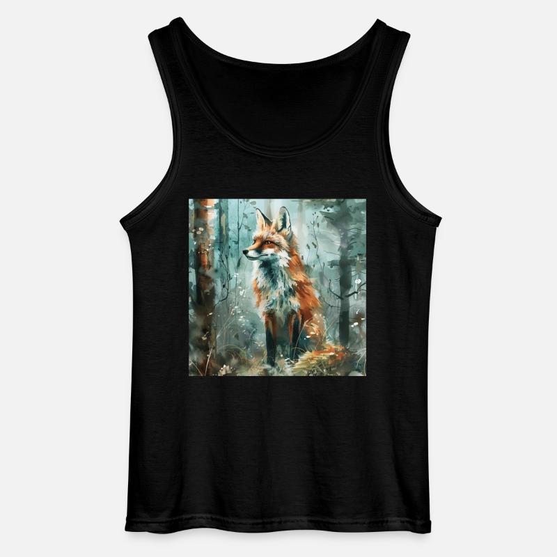 Fuchs - Gildan Männer Tank Top - Schwarz