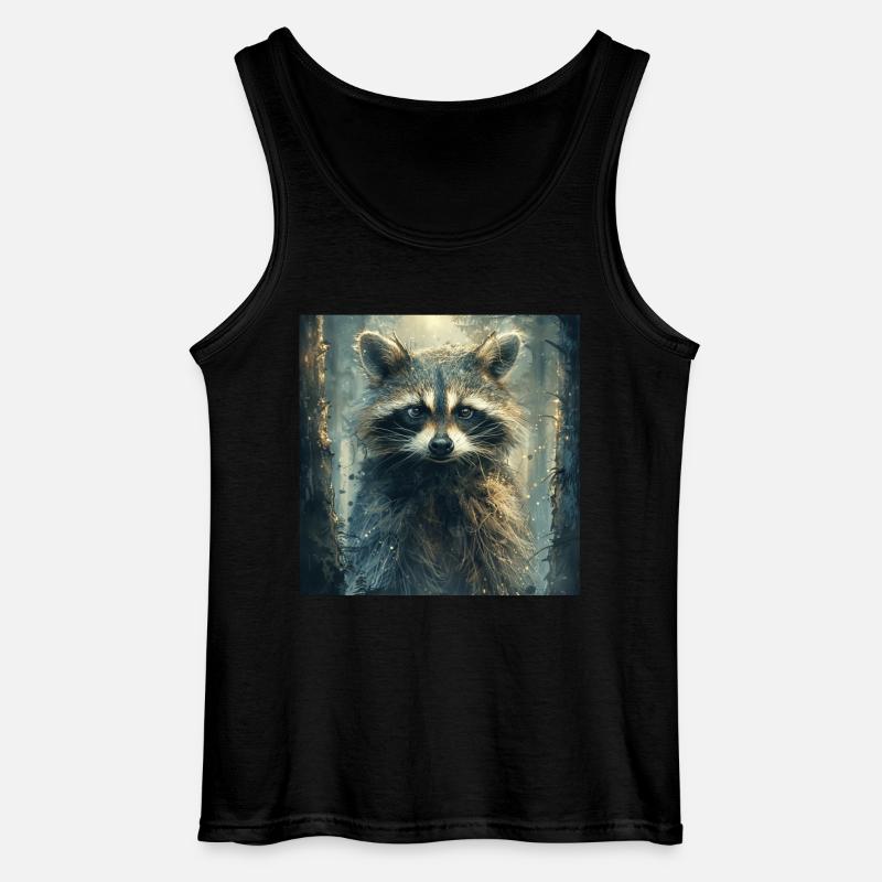 Waschbär - Gildan Männer Tank Top - Schwarz