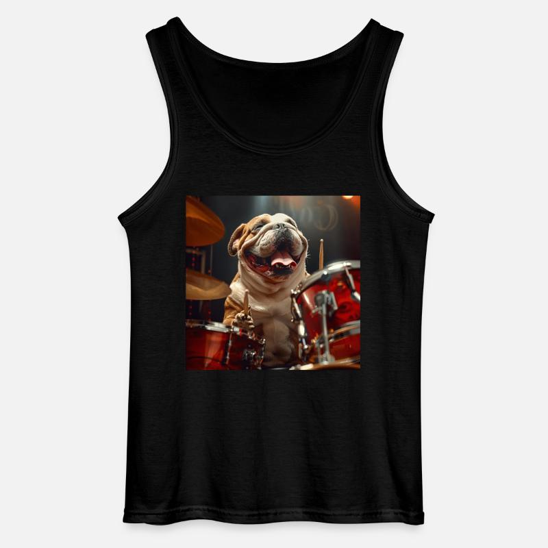 Hund - Gildan Männer Tank Top - Schwarz