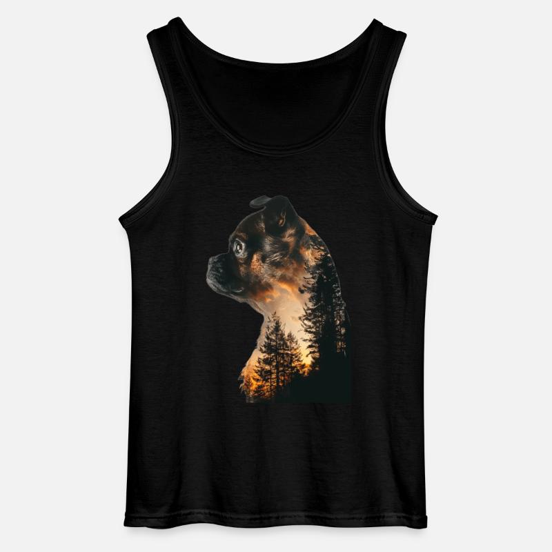 Mops - Gildan Männer Tank Top - Schwarz