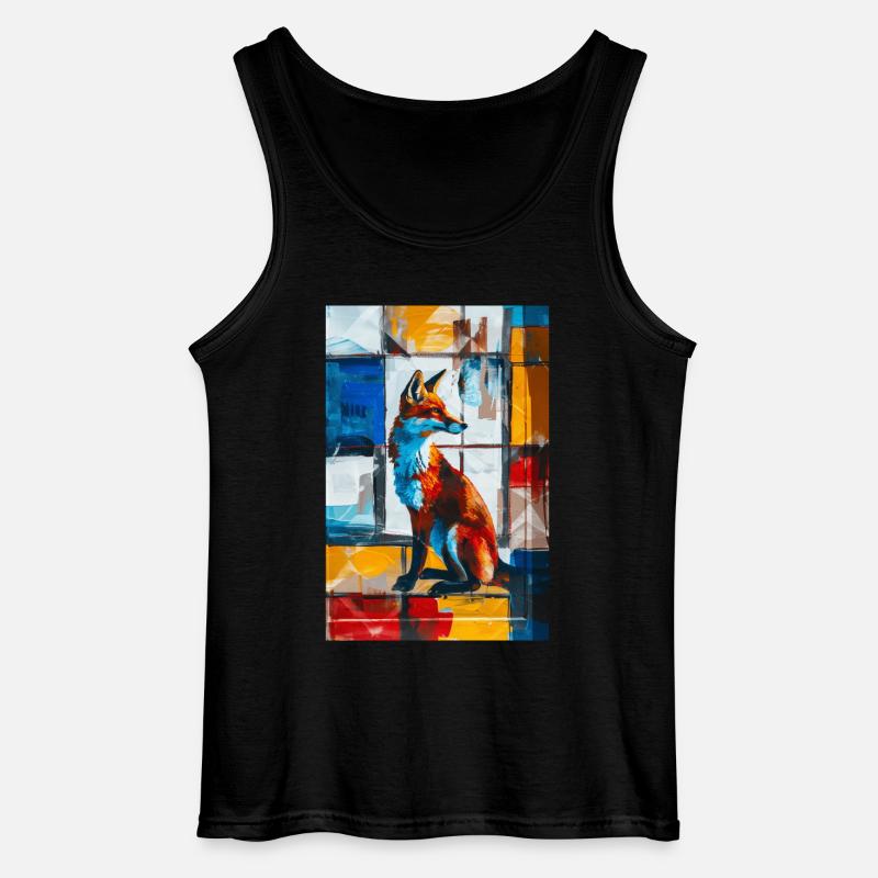 Fuchs - Gildan Männer Tank Top - Schwarz