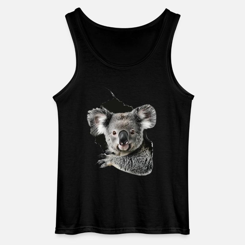 Koala - Gildan Männer Tank Top - Schwarz