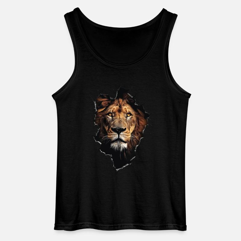 Löwe - Gildan Männer Tank Top - Schwarz